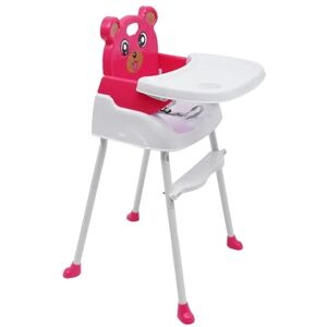 AOOUNGM Chaise haute pour bébé Pliable 4 en 1 Hauteur réglable Portable Réglable Coffre-fort Rose - Publicité