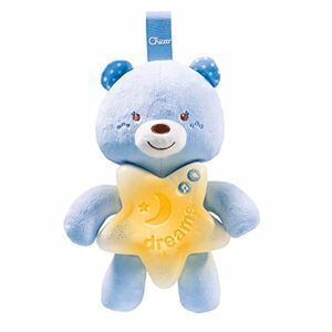 Chicco Veilleuse Petit Ourson First Dreams, Peluche douce en forme d'ours à accrocher au lit ou au berceau avec mélodies relaxantes et veilleuse, bleu, 0 mois et plus - Publicité