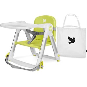 APRAMO Flippa Rehausseur de Chaise Enfant Siège pour Bébé Portable Enfant Siège avec Ceinture de Sécurité Table de Salle à Manger Stable Plateau Amovible (Lime) vert - Publicité