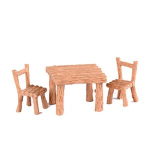 Boburyl 3PCS Table Chaise Résine Artisanat Micro Paysage Ornement Jardin féerique Miniature Terrarium Figurine décoration - Publicité