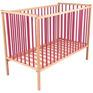 Combelle Lit Remi, 60cm x 120cm Taille, Bicolore Fuchsia et Naturel - Publicité