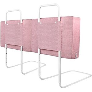 UISEBRT Lot de 2 barrières de lit pour enfant 60 cm Réglable en hauteur 5 trous Protection anti-chute Pour lit familial et lit d'enfant (120 cm, rose cerise) - Publicité