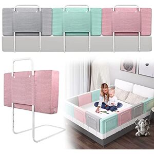 UISEBRT Barrière de lit pour enfant 60 cm Réglable en hauteur 5 trous Protection anti-chute Pour lit familial et lit d'enfant (60 cm, rose cerise) - Publicité