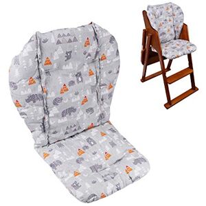 Myukbest Coussin de chaise haute pour bébé, coussin épais pour chaise haute en bois, tapis de chaise de salle à manger bébé (gris forêt) - Publicité