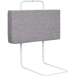 Izrielar Barrière de lit pour enfant 50 x 28 cm Réglable en hauteur 5 trous Protection anti-chute Pliable Facile à monter Gris - Publicité