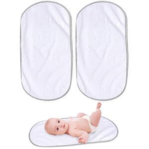 Aibyks Pièces Tapis À Langer Portables En Pur Coton Coussin À Langer Imperméable Tapis À Langer Réutilisable Matelas À Langer Doux Et Confortable Pour Bébé 30 x 60cm - Publicité