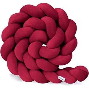 Orbhes Tour de Lit Tresse,Coussin Latéral Noué Serpent de Lit Tressé À La Main,Anti Collision Lit Pare- Chocs, 3 Brins Tresses Torsadées Berceau DéCoration IntéRieure - Publicité