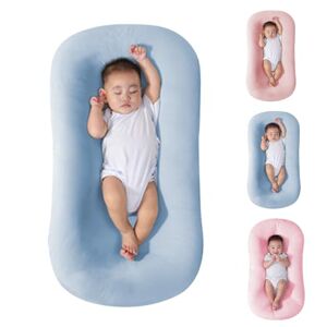 Loevin Coussin de chaise longue pour nouveau-né en coton bio doux pour nouveau-né de 0 à 24 mois Bleu - Publicité
