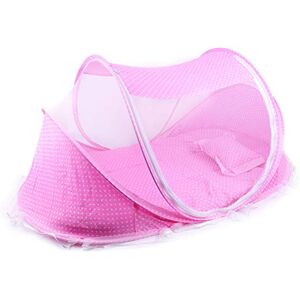 VGEBY Filet de Berceau, Filet de Lit Pliable Portable, Filet en Polyester pour Empêcher bébé de Sortir de la Tente de Berceau (rose) - Publicité