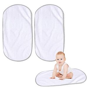 Bexdug Pièces Tapis À Langer Portables En Pur Coton Coussin À Langer Imperméable Tapis À Langer Réutilisable Matelas À Langer Doux Et Confortable Pour Bébé 30 x 60cm - Publicité