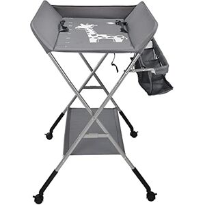 HUOLE Table à Langer Pliable,Station à langer pour bébé portable,Table à Langer Pliable et Portable Table à Langer avec Panier de Rangement à Côté Charge Maximale de 25 kg, (80 * 66 * 98cm (gris)) - Publicité