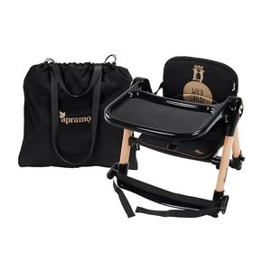 APRAMO Flippa Rehausseur de Chaise Enfant Siège pour Bébé Portable Enfant Siège avec Ceinture de Sécurité Table de Salle à Manger Stable Plateau Amovible (Or magique) - Publicité