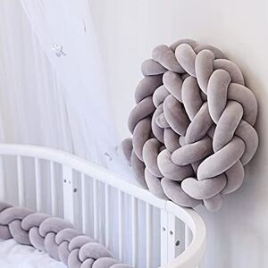 Evimstil 3 Brins Tour de Lit Tresse,Coussin Latéral Noué Serpent de Lit Tressé À La Main,Anti Collision Lit Pare- Chocs, Tresses Torsadées Berceau DéCoration IntéRieure,1M - Publicité