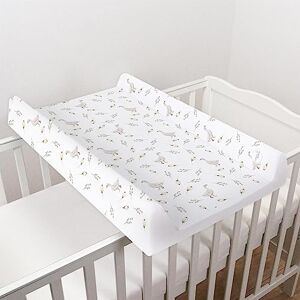 Baby Comfort Matelas à langer à base rigide pour bébé 70 x 50 cm Pour lit de bébé de 120 x 60 cm Unisexe Imperméable Avec bords surélevés (oie) - Publicité