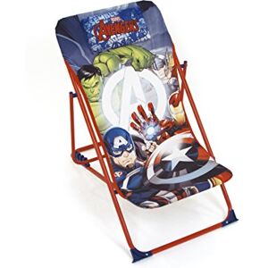 ARDITEX Fauteuil de Jardin/Plage réglable et Pliable pour Enfant sous Licence Avengers en métal et Tissu Dimensions: 43x66x61cm, 61 x 43 x 66 cm - Publicité