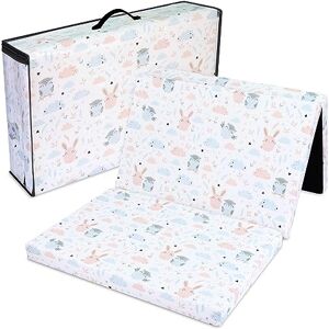 Totsy Baby Matelas lit de Voyage 60x120cm Pliable Matelas Pliant épais pour bébés et Enfants Matelas lit de Voyage Housse en Coton déhoussable Hiboux - Publicité