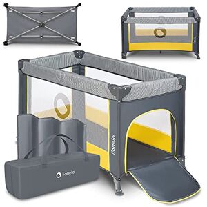 lionelo Stefi lit Bebe Parc Bebe jusqu'à 15 kg, entrée latérale, Dispositif de Protection Contre Le Pliage accidentel LockGuard, système de Pliage Rapide, Sac de Transport (Yellow) - Publicité