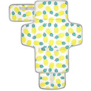 innewgogo Matelas à langer portable coloré en forme d'ananas tropical pour bébé, étanche, pliable, station à langer avec oreiller intégré pour voyage, parc, shopping, plage, pique-nique - Publicité