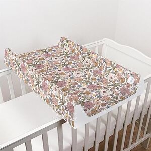 Baby Comfort Matelas à langer à base rigide pour bébé 70 x 50 cm Pour lit de bébé de 120 x 60 cm Unisexe Imperméable Avec bords surélevés (jardin) - Publicité