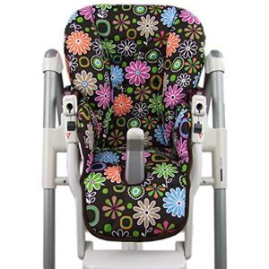 ninna-nanna by Bambiniwelt Housse de coussin de rechange pour chaise de salle à manger Peg Perego Prima Pappa Motif floral marron - Publicité