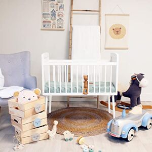 Baby Fox Berceau bébé en bois massif blanc et hêtre 90x40 - Publicité