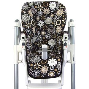 ninna-nanna by Bambiniwelt Housse de coussin de rechange pour chaise de salle à manger Peg Perego Prima Pappa Motif fleurs marron - Publicité