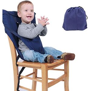 ele ELEOPTION Portable Chaise Bebe Harnais de Sécurité, Bambin Chaise haute Chaise d'alimentation Ceinture de couverture de siège, Pliable Ceinture de Sécurité Convient à la plupart des chaises (Bleu marin) - Publicité