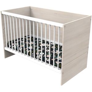 Baby Price Lit 120x60 transformable en mélamine beige - Publicité