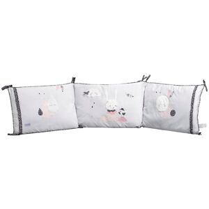 Sauthon Tour de lit dehoussable 180x40cm en coton blanc