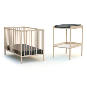 AT4 Chambre bébé lit et table à langer en bois - Publicité