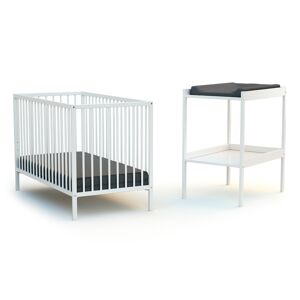 AT4 Duo lit bébé et table à langer blanc Blanc 0x0cm