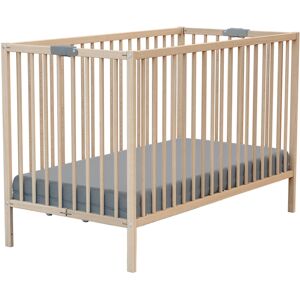 Webaby Lit bébé pliant 60x120 hêtre verni