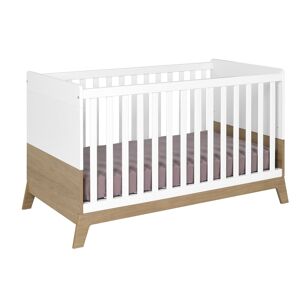 Nateo Concept Lit bebe evolutif 70x140 Blanc et Chene