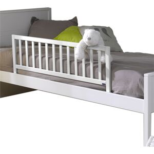 ID Kids Barrière de lit enfant bois massif blanc Blanc 120x40x2cm