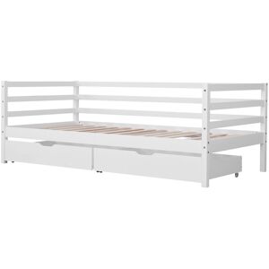 Happy Garden Lit banquette pour enfant avec tiroirs 190x90cm blanc Blanc 196x70x98cm