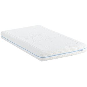 MINEA Matelas bleu Bébé 60x120 mousses HD & supersoft Blanc 120x14x60cm