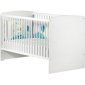 Baby Price Lit évolutif 140x70 en bois blanc Blanc 140x91x70cm