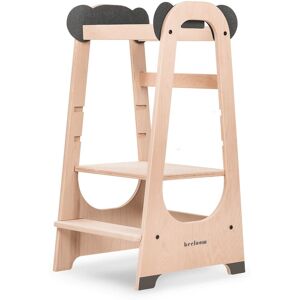 Tour d'apprentissage pour enfants en bois naturel gris panda