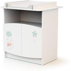 AT4 Meuble a langer 2 portes, 1 niche en bois DISNEY Up in the Sky Winnie