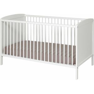 ID Kids Pack lit bébé avec matelas bois massif blanc 70x140 cm