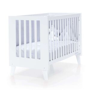 Alondra Lit bébé - bureau (2en1) 60x120 cm en blanc - Publicité