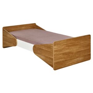 ID Kids Pack lit bébé avec matelas effet bois, blanc et bois 70x140 cm Blanc 146x40x76cm