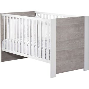 Sauthon Lit bébé évolutif 140x70cm Gris 145x87x77cm