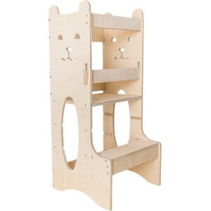 PimPamPoum Tour d'observation Montessori enfant effet bois naturel 90x40x44 cm