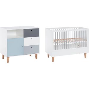 Vox Lit bébé 60x120 commode à langer bleu