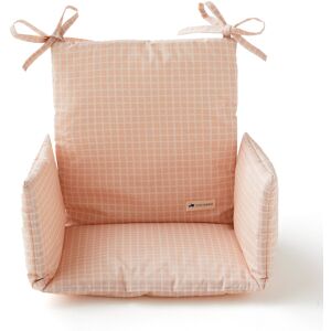 Cocoeko Coussin chaise haute coton enduit Carreau Nude