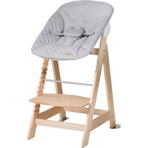 roba Chaise haute avec transat inclinable gris en bois naturel