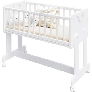 Premiers Moments Berceau Lit Cododo 5 en 1 en bois blanc 90x40cm - Matelas inclus