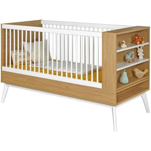 Nateo Concept Lit bebe evolutif 70x140 Blanc et Chene