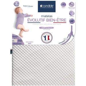 Candide Matelas Évolutif Bien-Être 360° Bebe Blanc Polyester 70x140 cm